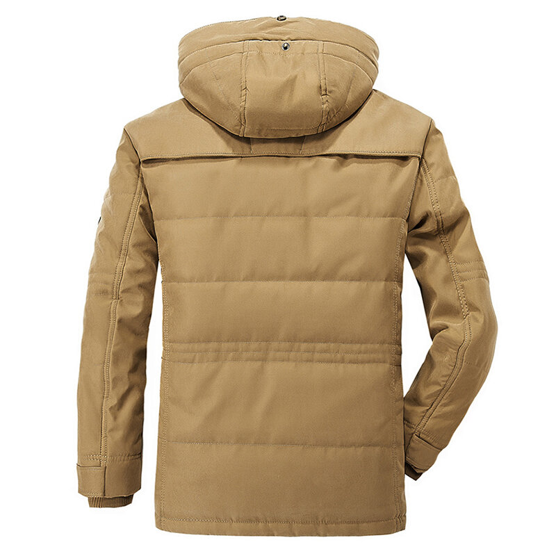 New 2021 남성 캐주얼 자켓 패션 겨울 파커 남성 모피 트렌치 두꺼운 오버 코트 가열 자켓 코튼 웜 코트 긴팔