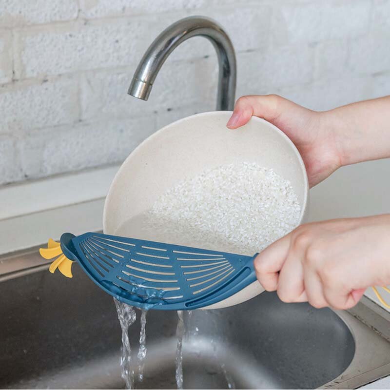 Funktionale Filter Abtropffläche Haushalt Bequem Hängen Obst Reis Scheibe Reis Reiniger Maschine Küche Zubehör Sieb Werkzeug