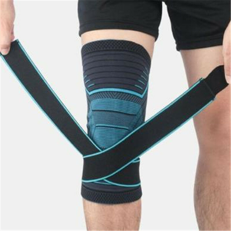 ユニセックス膝サポートプロ保護スポーツ膝パッド関節炎のための包帯膝ブレースバスケットボールテニスサイクリング4色