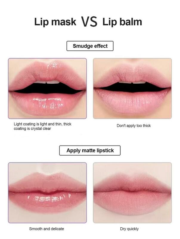 Moisturizing น้ำมันน้ำผึ้ง Unisex Nourishing Anti-Wrinkle Lip Care Anti-Cracking Smooth Lip Fine เส้น Sleeping Lip หน้ากาก TSLM2