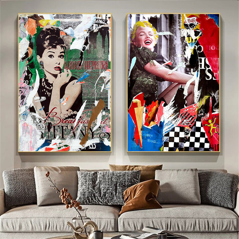 Famous Woman Retro Poster Wall Art Beauty Prints On Canvas Painting Modern Vintage Picture For Living Room Home Hotel Decoration