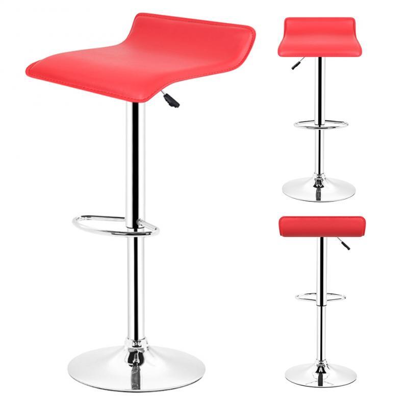 2pcs / Set Simple European-style Square Board Bar Chairs Fashion Bar Chair Soft Leather Adjustable Kitchen Chair BarStools HWC