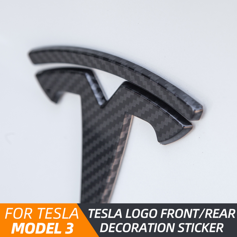 Auto Logo Embleem Sticker Voor Tesla Model 3 Modely Wiel Front Terug Kofferbak Auto Stuurwiel Badge Accessoires