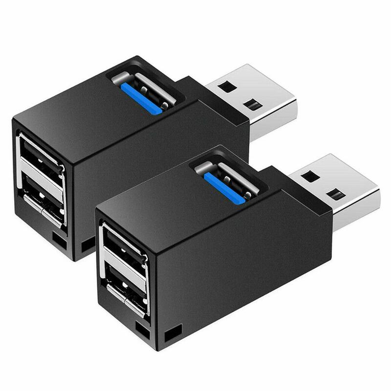 Miniadaptador USB 3,0, extensor, divisor, Caja con 3 puertos para PC, portátil, Macbook, teléfono móvil, lector de disco en U de alta velocidad para Xiaomi