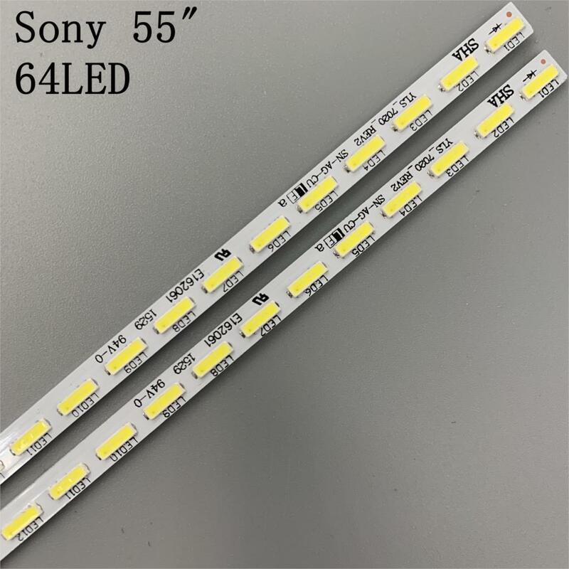 2 шт., 64 светодиода, 596 мм, светодиодная лента для Sony Sharp XBR-55X850C 75.P3C08G001 15A09N SYV5541 yls_han55 _ 7020 _ Rev2 HRN55