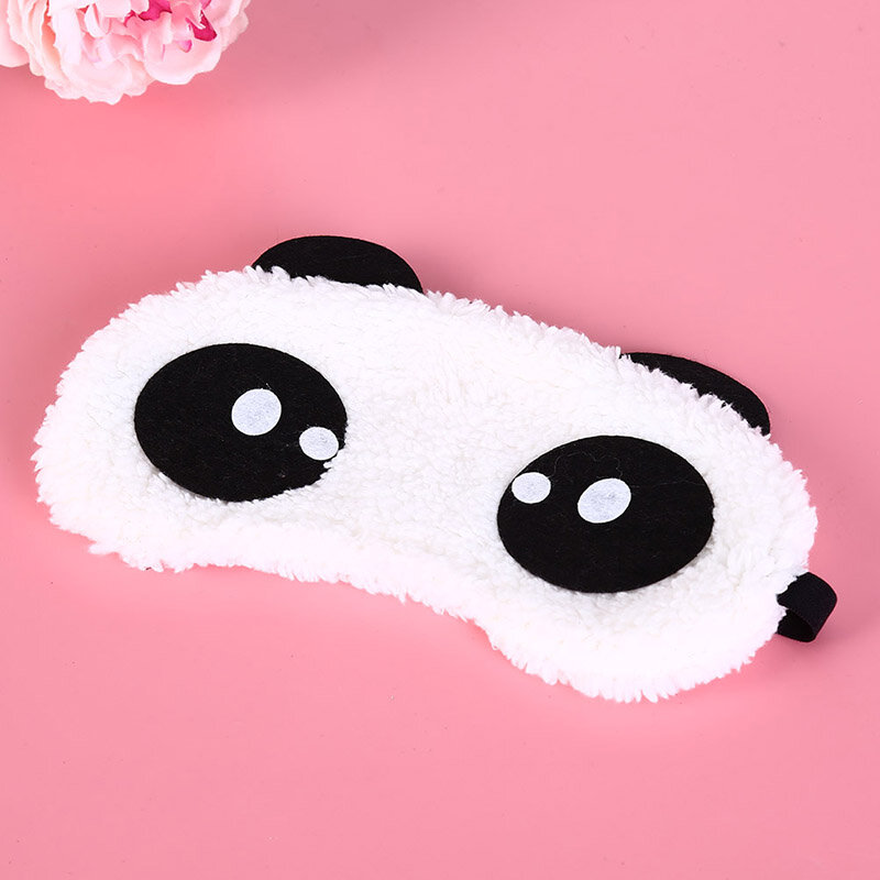 Masque de sommeil pour les yeux, outils de soins de santé, visage mignon Panda blanc, ombrage, lunettes de sommeil en coton, couverture oculaire