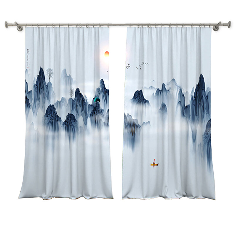 Cortina de berço romântico de cisne e lótus, cortina personalizada com gancho para janela de baía de princesa, desenho animado para quarto infantil