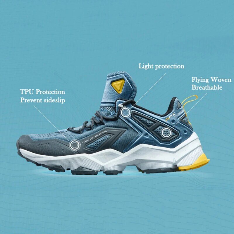 Youpin rax tênis de trilha masculino, sapatos de caminhada respiráveis antiderrapantes com absorção de impacto, tênis leve para escalada, atletismo