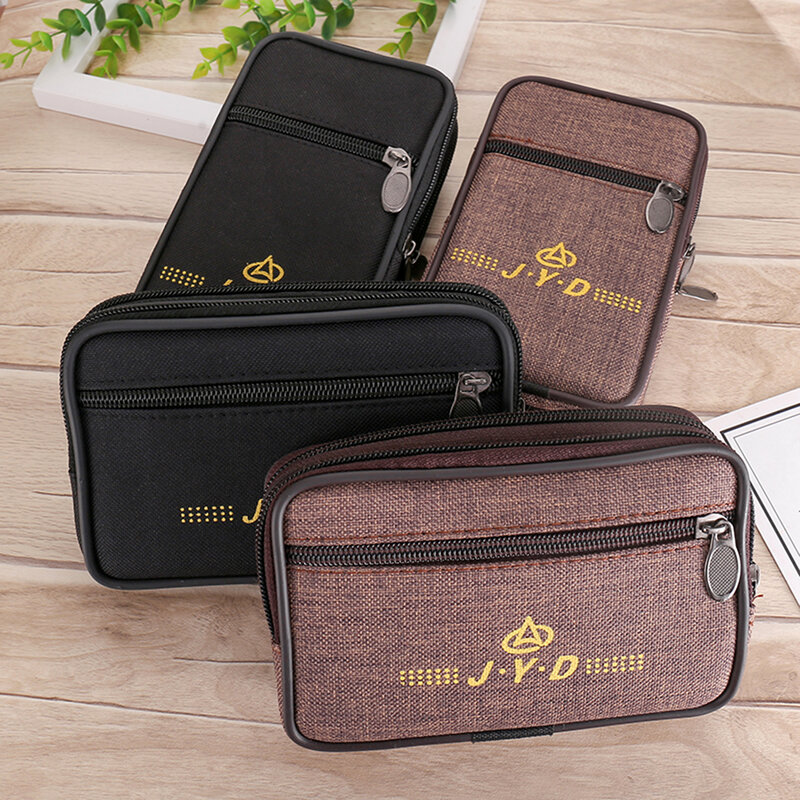 Waist Pack Men's Casual Canvas Bag Travel Purse Belt Zipper Tactical Sport Fanny Mobile Phone Belt Bum Pouch Cigarette Pocket