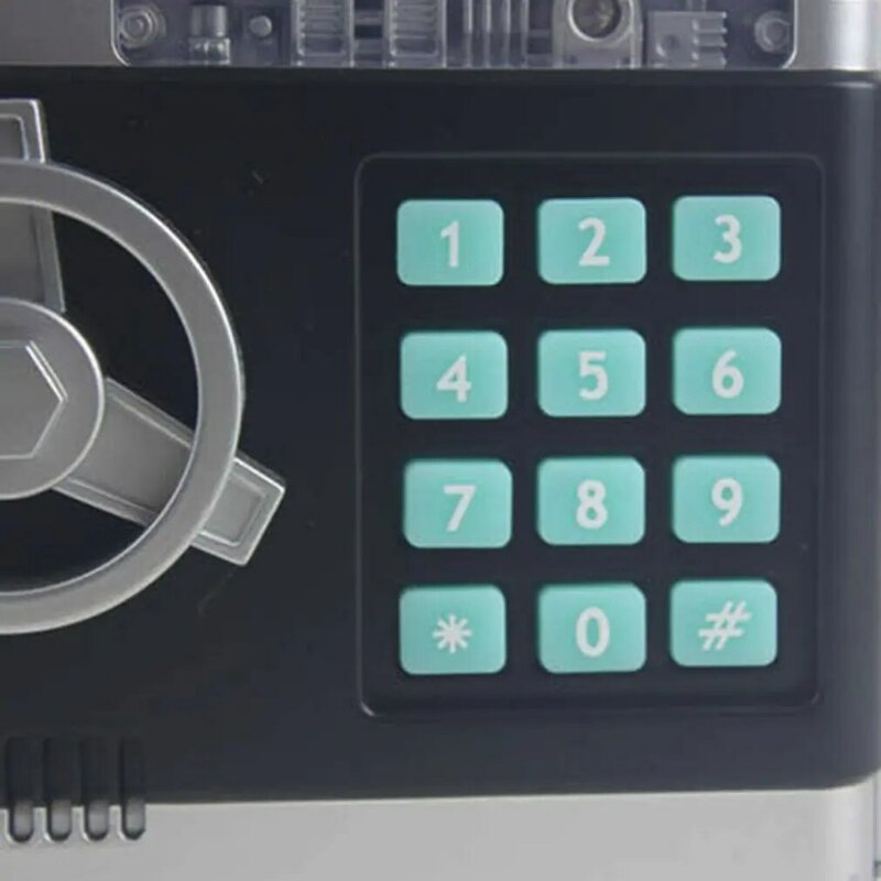 Anak-anak Kartun Uang Elektronik Keamanan Bank Celengan Mini ATM Password Koin Uang Tabungan Kotak Smart Suara Mainan
