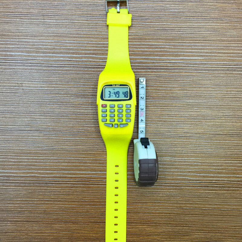 Kolorowy kalkulator cyfrowy z funkcją zegarek LED dorywczo silikonowe sportowe dla dzieci dzieci wielofunkcyjne obliczanie