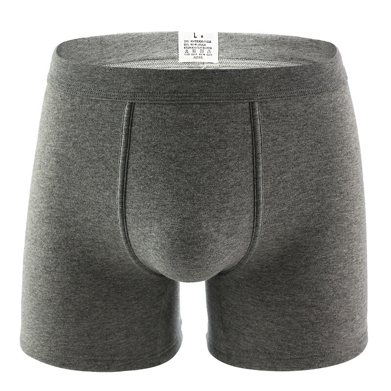 Men's Thermal Underwear Winter Thick Briefs Warm Shorts Velvet Long  johns Legs Boxers for Elderly Pants Boxer Men Underpants