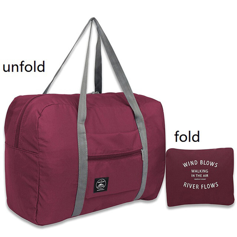 여성용 대용량 접이식 샌드백 보관 가방, 방수 나일론 여행 포장 큐브 수하물 Ms. 여행 가방