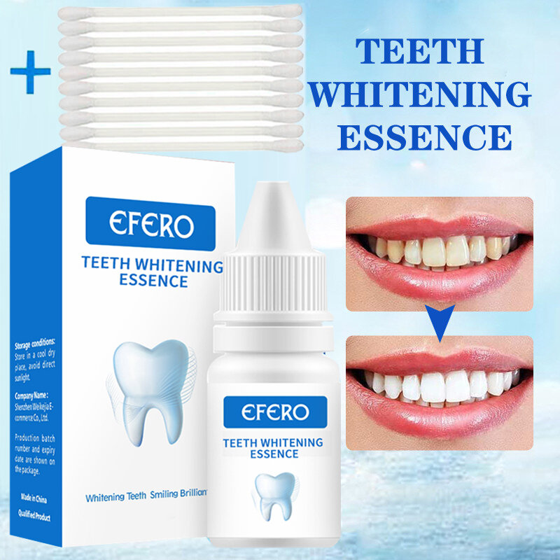 EFERO-polvo para blanquear los dientes, esencia para higiene bucal limpia, elimina las manchas de placa, aliento fresco, herramientas dentales