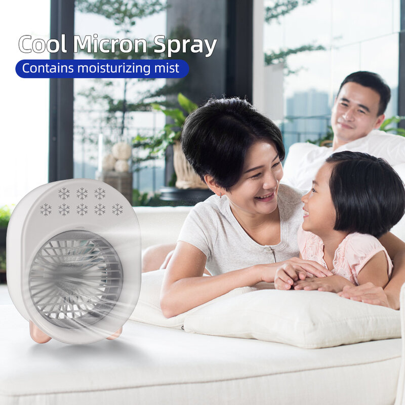 Mini Klimaanlage Luftkühler Fan 7 Farben Licht USB Tragbare Klimaanlage Persönlichen Raum Luftkühlung Kälte Fan