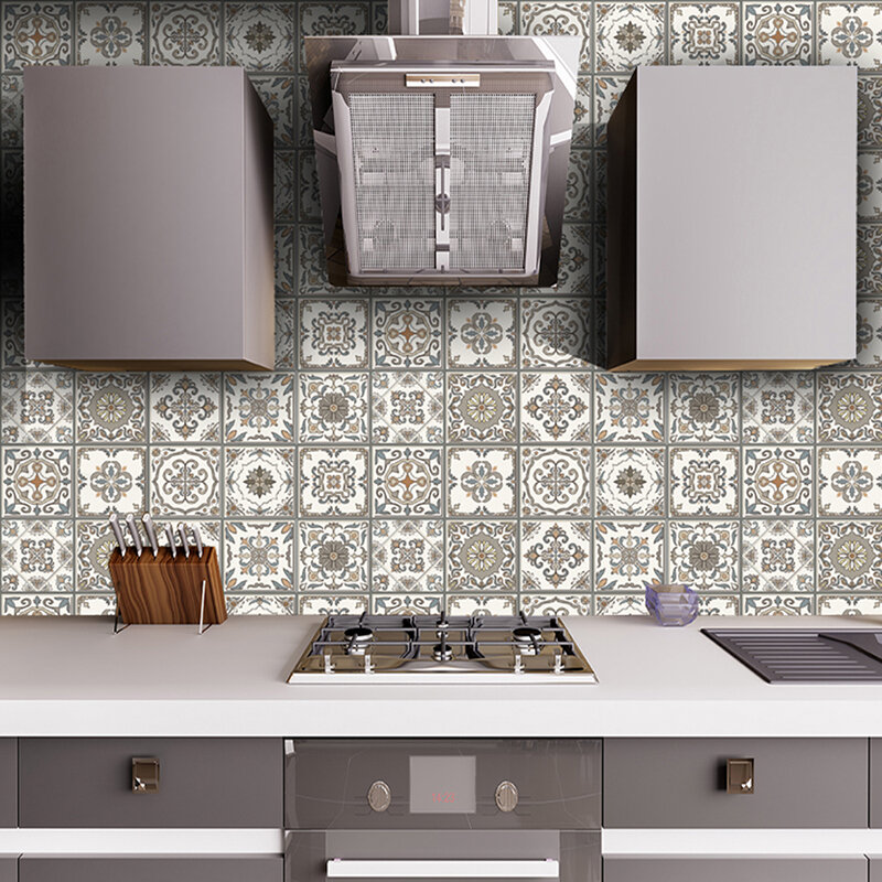 Pegatina de azulejo de mosaico de 30 piezas, papel tapiz de cocina para baño, impermeable y a prueba de aceite, autoadhesivo 3D, pegatina de pared, decoración del hogar