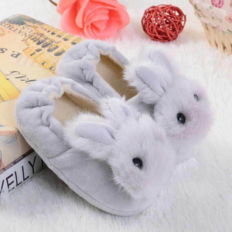 Toddler Infant Kids Baby Warm Winter Shoes Boys Girls Cartoon Soft-Soled Solid Slippers zapatillas de casa