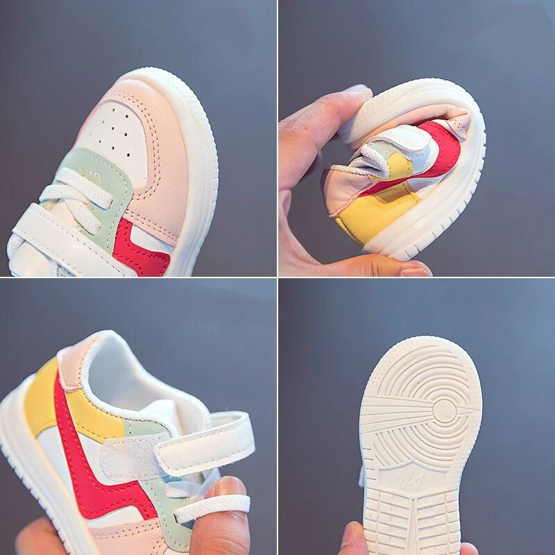 Sneakers Anak-anak Sepatu Bayi Fashion Sepatu Olahraga Bayi Laki-laki untuk Anak Perempuan Anak-anak Kasual Manis Bayi Perempuan Balita Kulit Flat Lembut
