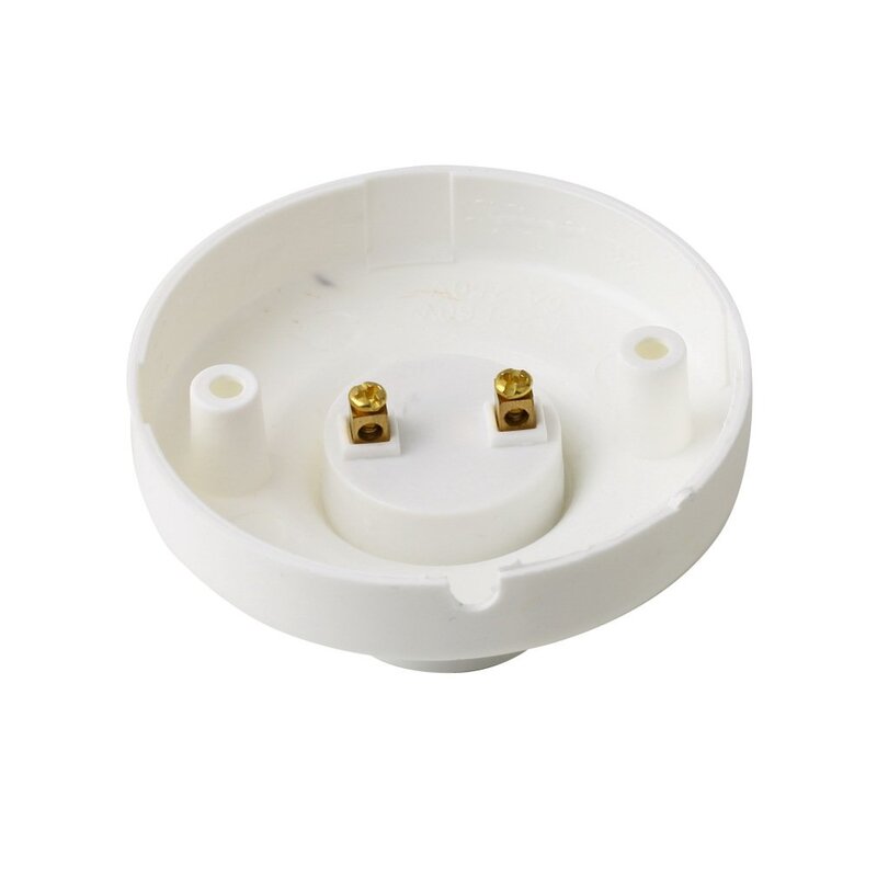 Support de douille d'ampoule, vis à Base ronde en plastique, utile E27 blanc, 1 pièce 2019