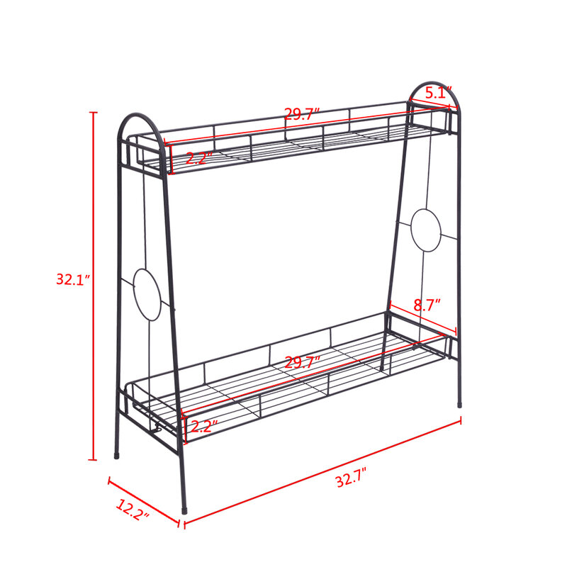 Suporte de metal para plantas, estrutura de metal para proteção de flores, prateleira de exposição para flores, organizador de armazenamento interno para jardim e escritório doméstico