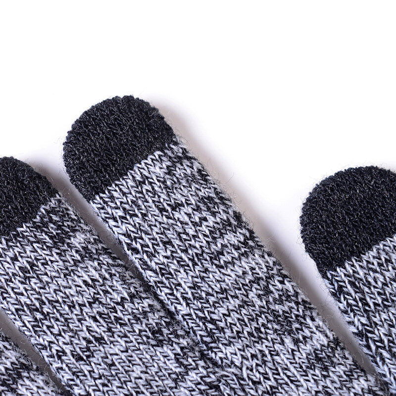 Écharpe en laine épaissie pour hommes, chapeau chaud tricoté, gants, costume trois pièces, hiver