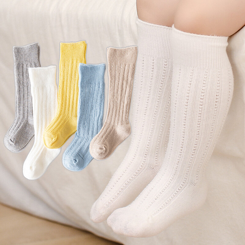 Весенне-летние тонкие детские носки для детей от 0 до 2 лет вязаные мягкие и удобные носки из чистого хлопка в испанском стиле