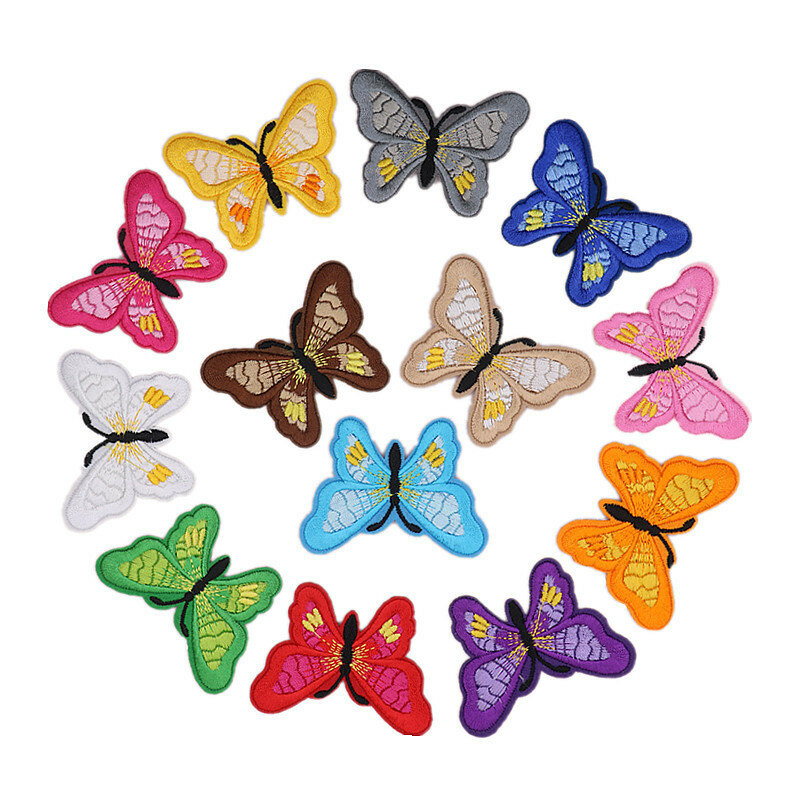 5Pcs Schmetterling eisen auf patches apliques para artesanato infantil t hemd aufkleber rucksack emboidery patches kleidung zubehör