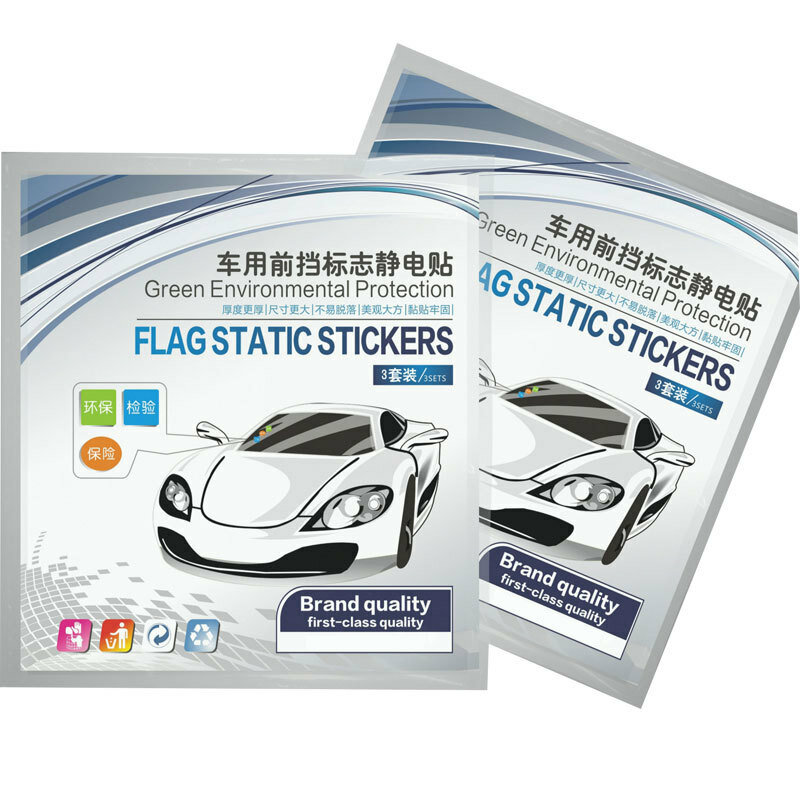 Car Insurance Stickers Tear-free Bag Annual Inspection Compulsory Car Windshield Stickers for Toyota VW Hyundai Suzuki Ford BMW