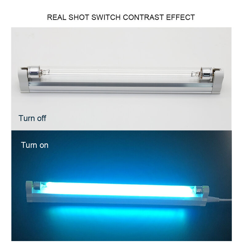 Lámpara de cuarzo esterilizador de luz UV 220V 110V 6W 8W T5 tubo de ozono luz germicida ultravioleta lámpara bactericida desinfección desolor