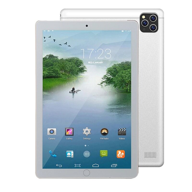 2021 Ultra-dünne 10,1 Zoll Tablet 6GB RAM 128GB ROM Android 8,0 System Tablet 4G LTE 1960 × 1080 Bluetooth GPS Großen Bildschirm