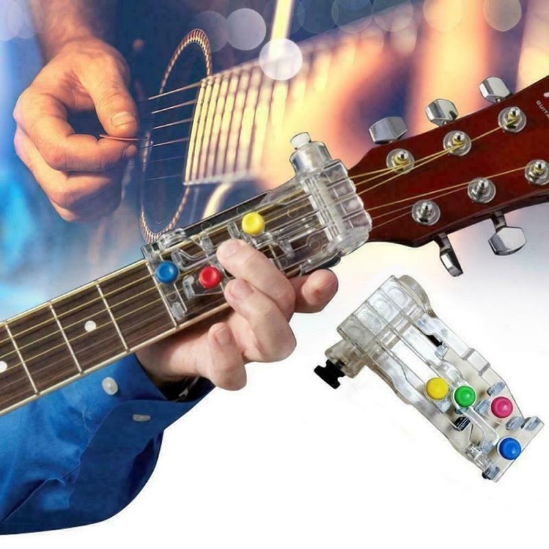 1Pcs Guitar Learning System Teaching Practrice Aid With 21 Chords Lesson Guitar Chord Trainer Practice Tools Accessories