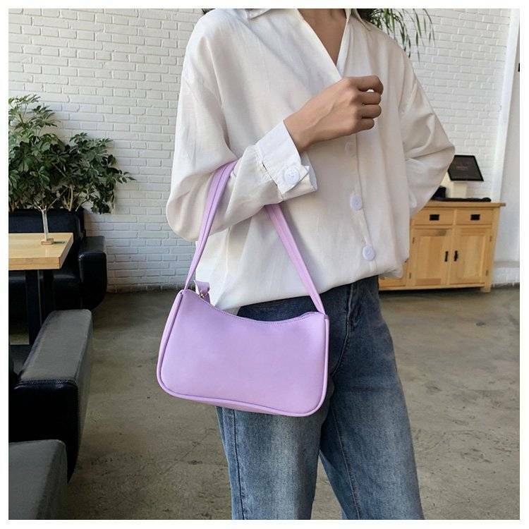 Fashion Design donna borse piccole Baguette borse a tracolla per ascelle da donna in morbida pelle PU borsa a tracolla per ragazze Vintage semplice