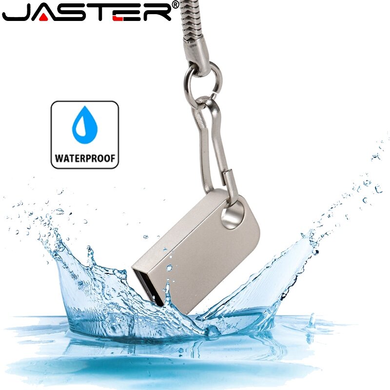 JASTER USB 2.0 Logam Belt Rantai Emas Perak Hitam Pena Drive 4GB 8GB 16GB 32GB 64GB USB Flash Drive (Lebih dari 10PCS Gratis LOGO)