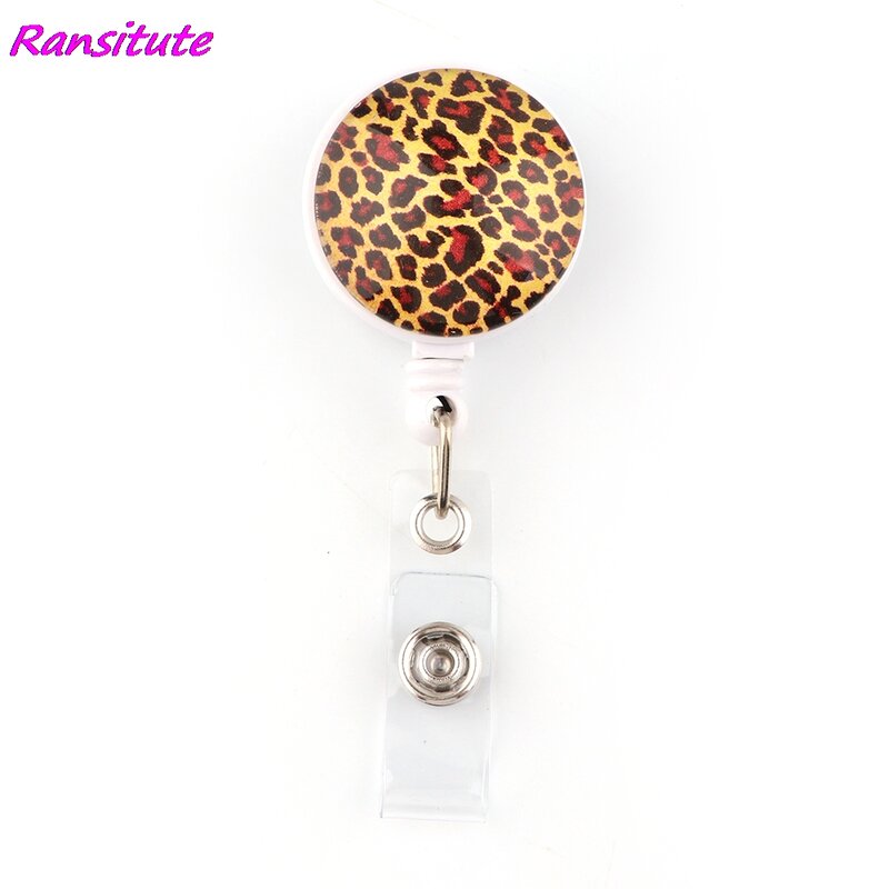 R2075-Soporte de insignia clásico con estampado de leopardo, accesorio de personalidad para regalo, 1 unidad