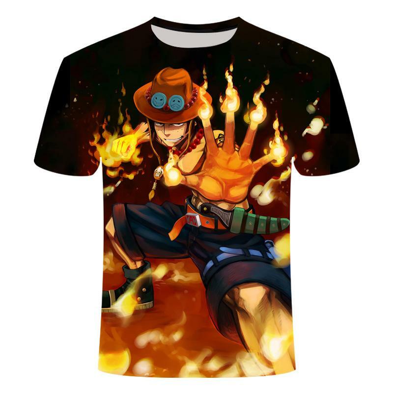 일본 애니메이션 tshirt 한 조각 남성 t-셔츠 여름 편안한 부티크 만화 그래픽 t-셔츠 남성용 Anime Top Clothing