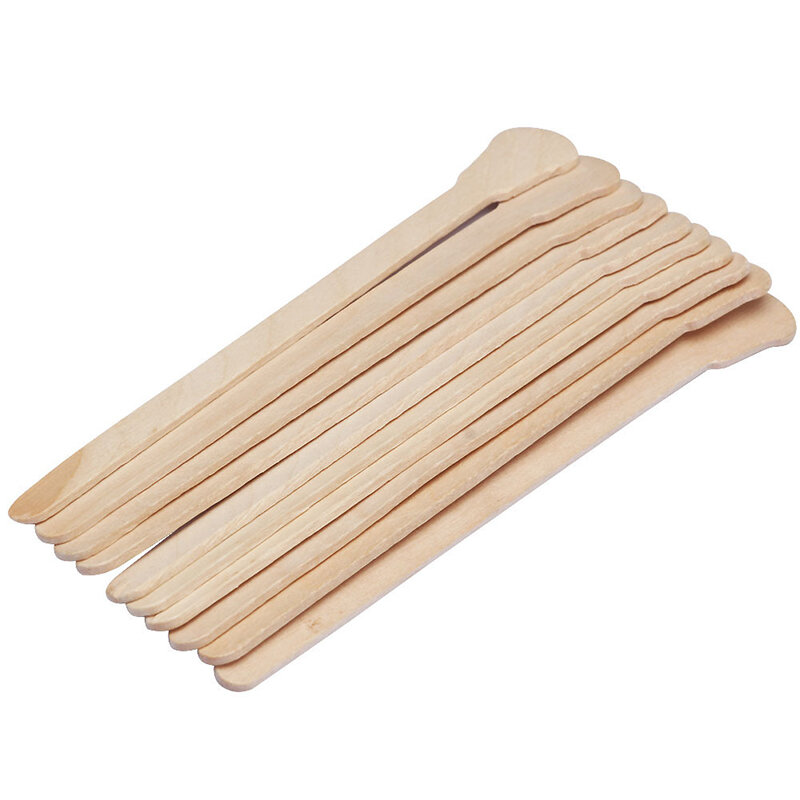 10 stücke Einweg Holz Enthaarung Wachs Applikator Sticks Spatel Waxing Mundspatel Groß Schönheit Haar Entfernung Werkzeuge