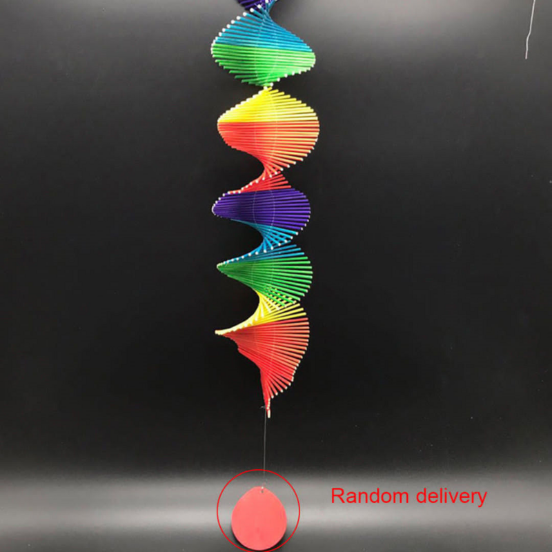 Kleurrijke Kleuterschool Tuin Home Decoratieve Twisted Rainbow Wind Chime Home Opknoping Craft Gift Ornament Voor Tuin Decor