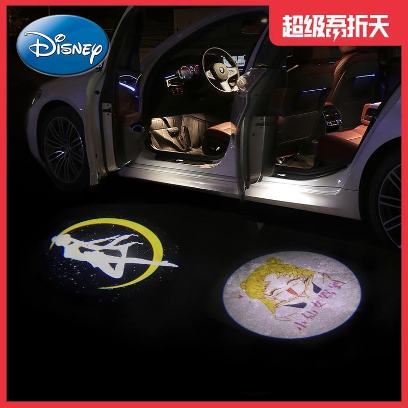 Disney Minnie Cartoon Leuke Auto Met Deur Opening En Floor Verlichting Decoratie Verlichting Auto Interieur Sfeer Verlichting