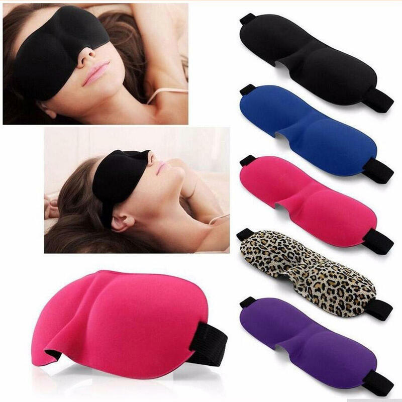 Máscara 3d para dormir, máscara para cobrir os olhos com venda macia, portátil para viagem, 1 peça