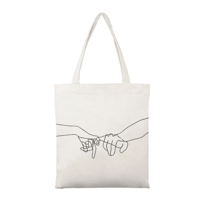 Venda bem bolsas de compras bolsa de ombro punk grande capacidade gótico dos desenhos animados estético kawaii pintura bolsas