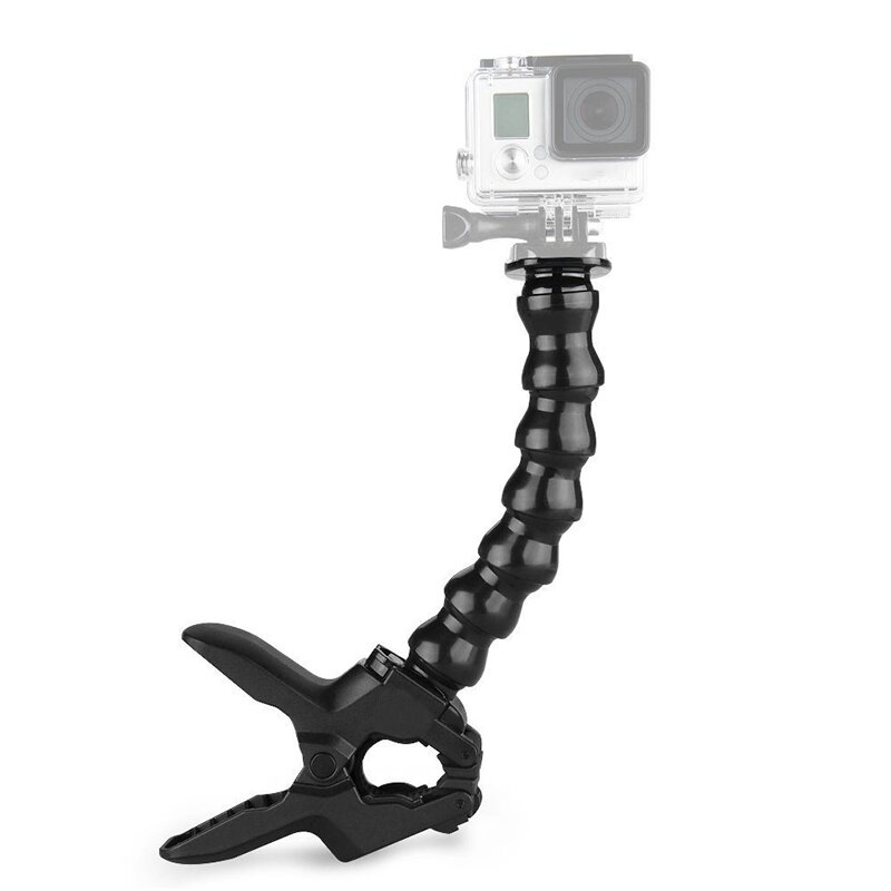 Support de pinces flexibles à col de cygne pour GoPro Hero 9 8 7 6 5 4 Session Yi 4K Sjcam Eken, caméras d'action, accessoire