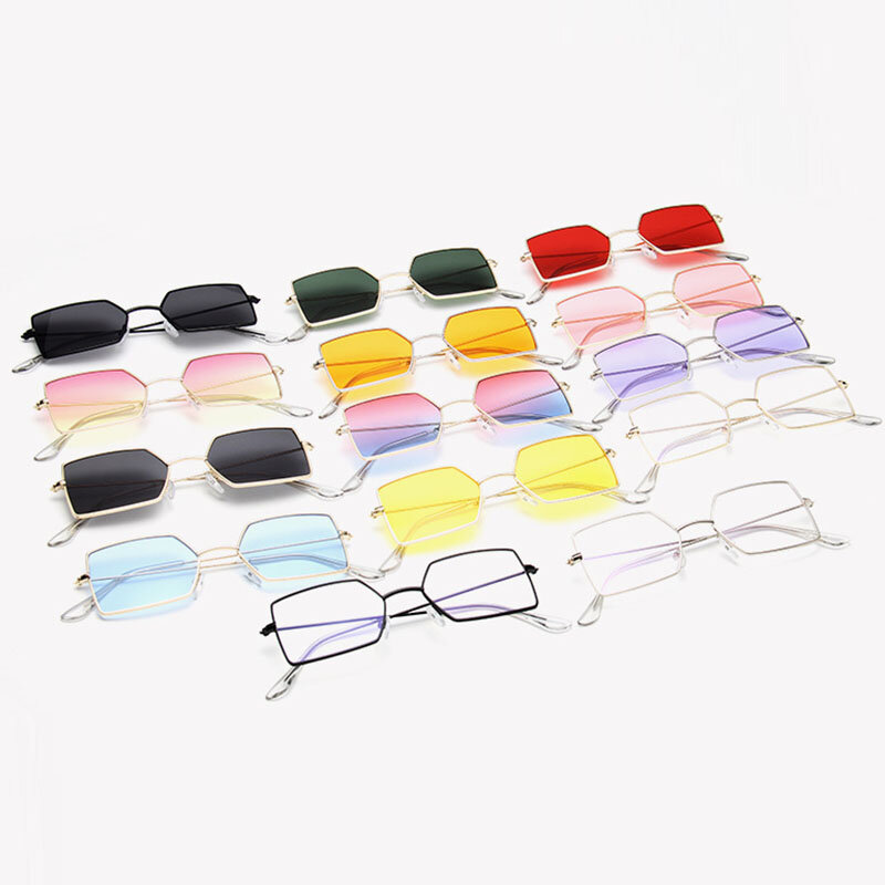 موضة ساحة النظارات الشمسية النساء الرجال المعادن ظلال Vintage العلامة التجارية مصمم نظارات شمسية UV400 نظارات للإناث Oculos دي سول