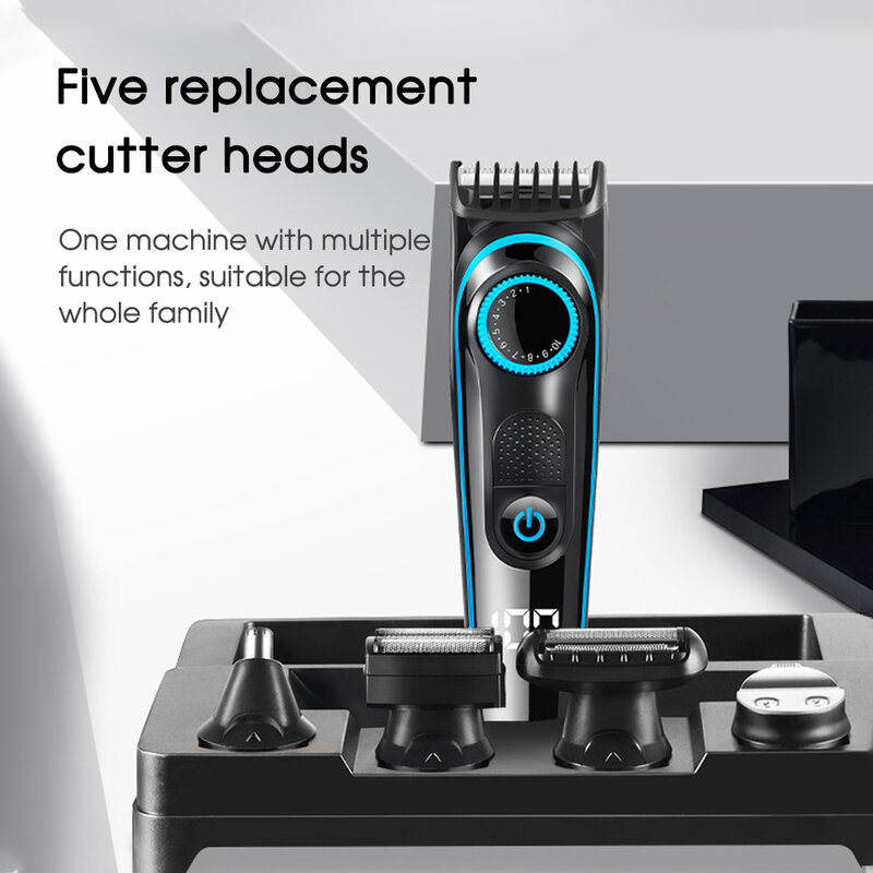 [Boi] família profissional aparador de pêlos nariz elétrico rápido barbeiro barbeador multifunções recarregável máquina clipper