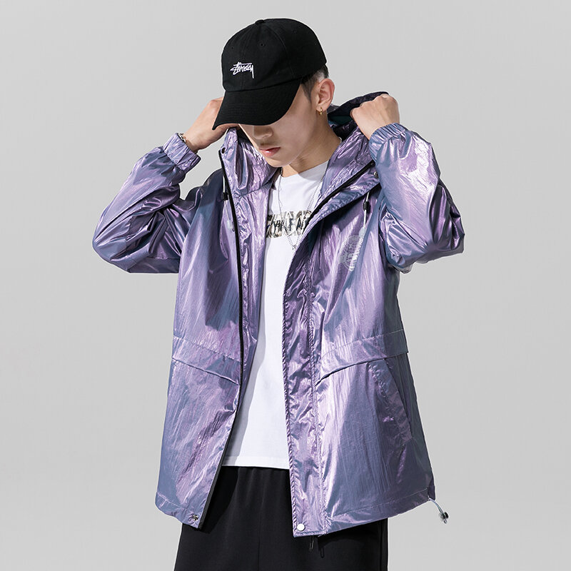 Di alta qualità giacche da uomo autunno inverno allentato Coreano di modo di hip hop grandi tasche più il formato M-4XL con cappuccio harajuku homme giacca