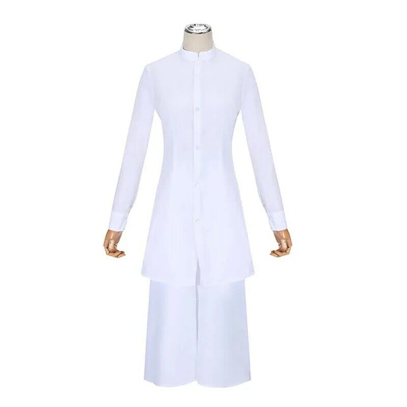 Костюм для косплея аниме Akudama Drive Cutthroat Satsujinki, Белый наряд для взрослых женщин и мужчин, Тренч, брюки, рубашка, костюмы на Хэллоуин