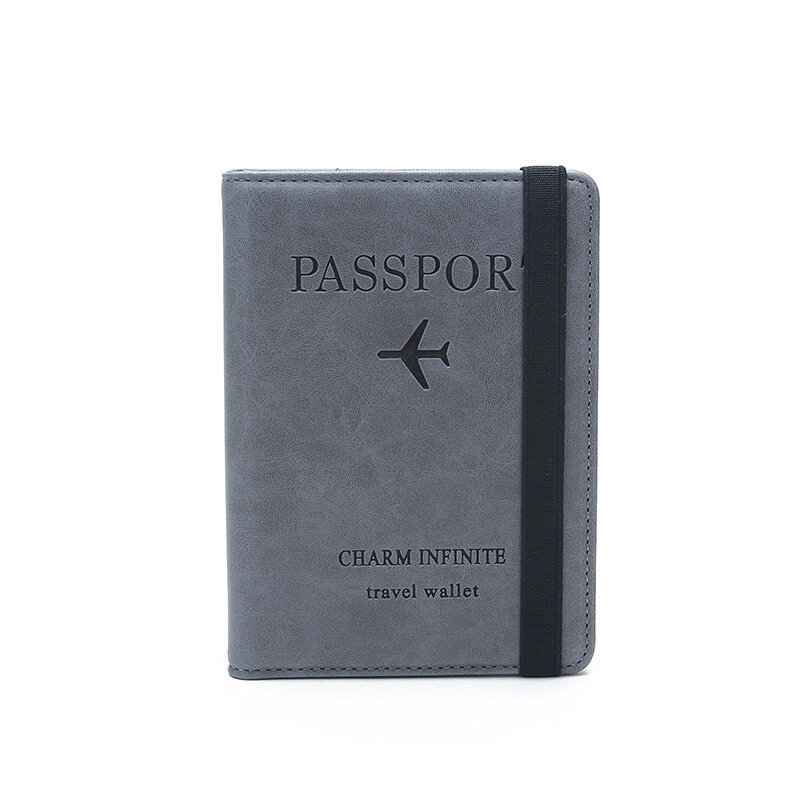 Protège-passeport multifonction anti-RFID en cuir PU, accessoire de voyage, étui portefeuille, carte d'identité et bancaire, professionnel, vintage, pour hommes et femmes