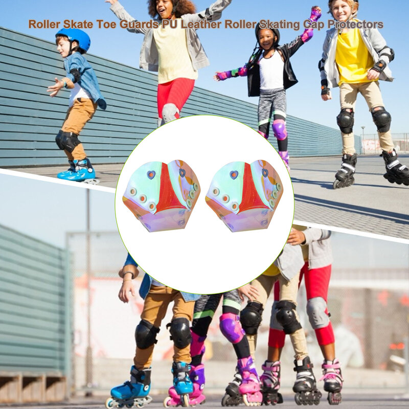 Roller skate toe guardas de couro do plutônio roller patinação capa protetora patins couro toe cap skate tênis toe protetores
