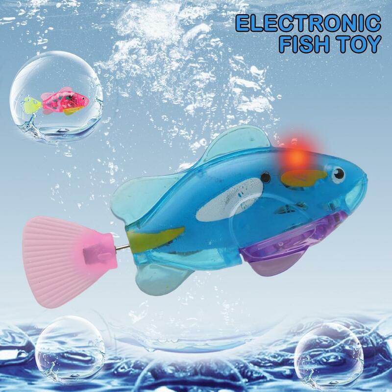 Pływanie elektroniczna ryba aktywowana zasilany z baterii zabawka dla dzieci Kid elektroniczna ryba Robot ryba pływanie dekoracja akwarium