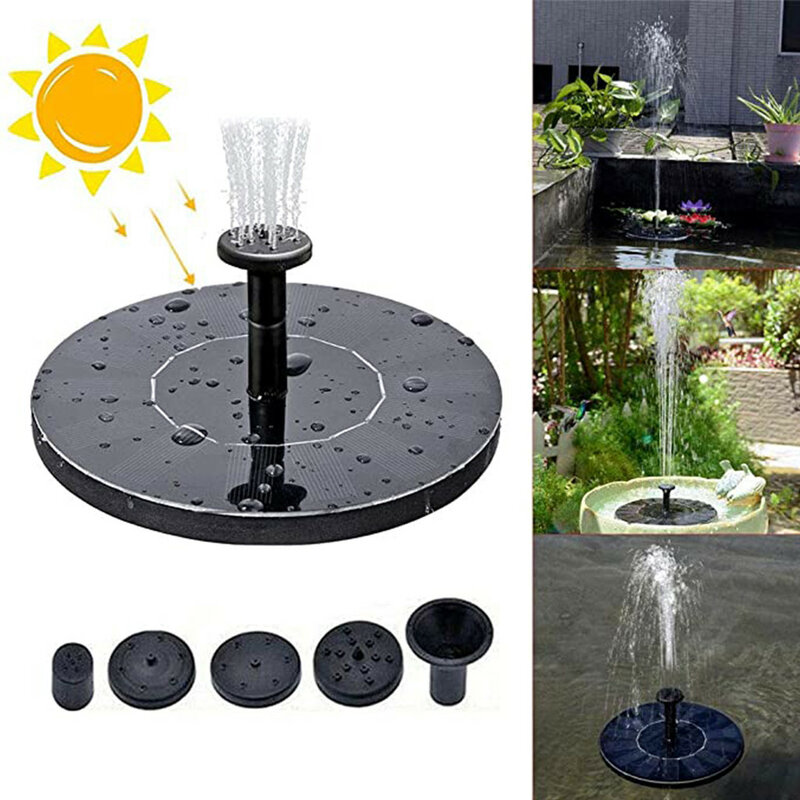 2021top hone decor Solar Pump, 1W Free Standing Floating Solar Bird Bath Water Pumps for Garden товары для дома