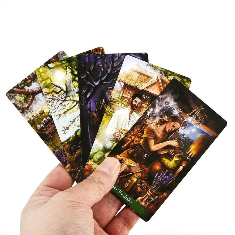 78 kart zielona czarownica karty tarota karty talii dla rodziny deska pokładowa gry wskazówki wróżbiarstwo los karty do gry